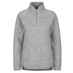 FRILUFTS HAGLEREN KNITTED FLEECE HALFZIP Damen Fleecepullover SILVER BIRCH